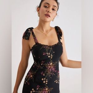 New, Commense, middi black floral dress, never worn
